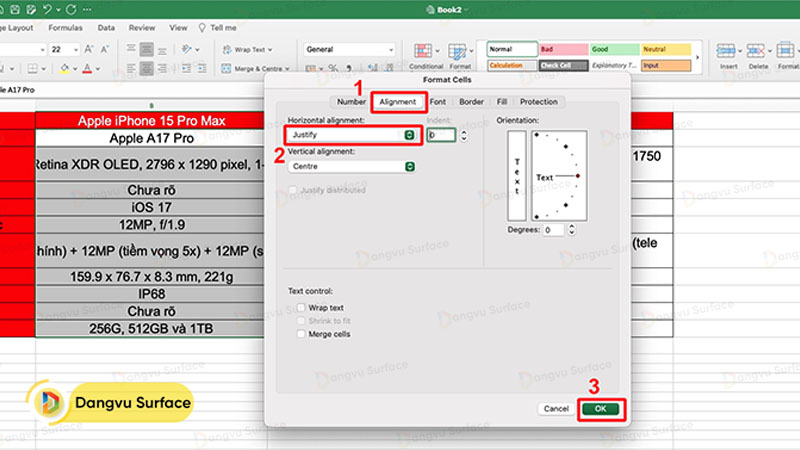 Xuống dòng bằng chức năng căn lề hai bên Justify