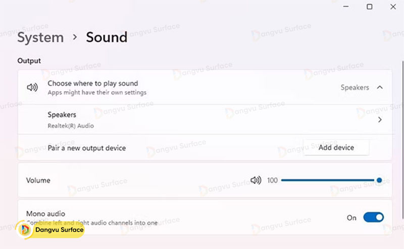 Hướng dẫn cách tắt / bật âm thanh đơn âm bằng Cài đặt Windows
