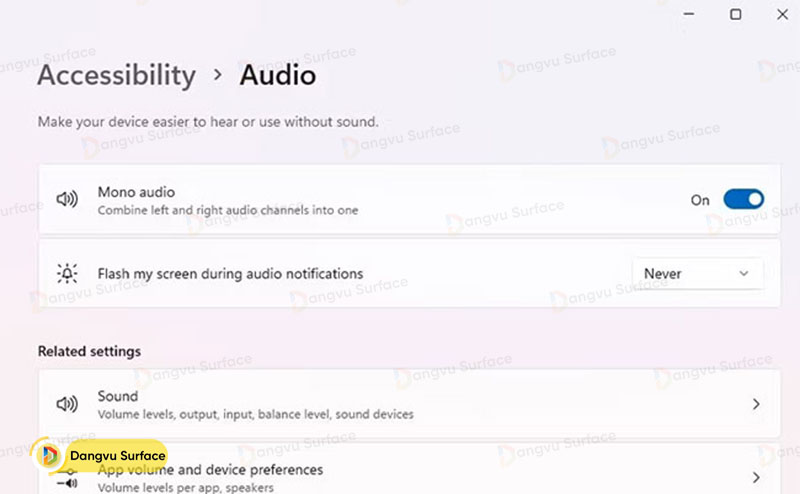 Hướng dẫn cách tắt / bật Âm thanh đơn âm bằng Cài đặt trợ năng