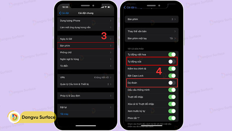 Cách tắt sửa chính tả trong iPhone