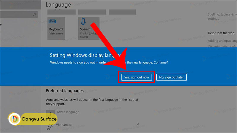 Hướng dẫn cài đặt ngôn ngữ Tiếng Việt trên Surface