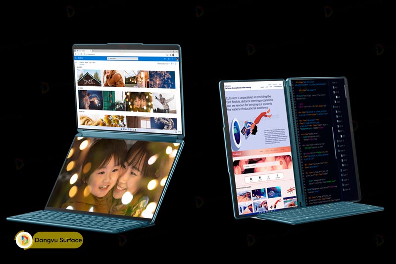 Yoga Book 9i là chiếc laptop đầu tiên có hai màn hình OLED 13.3 inch cảm ứng