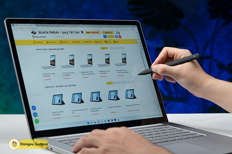 Surface Laptop 5 là hỗ trợ cảm ứng và bút Surface Pen