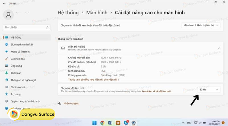 Cách chỉnh tốc độ làm tươi màn hình trên Windows 11 rất đơn giản