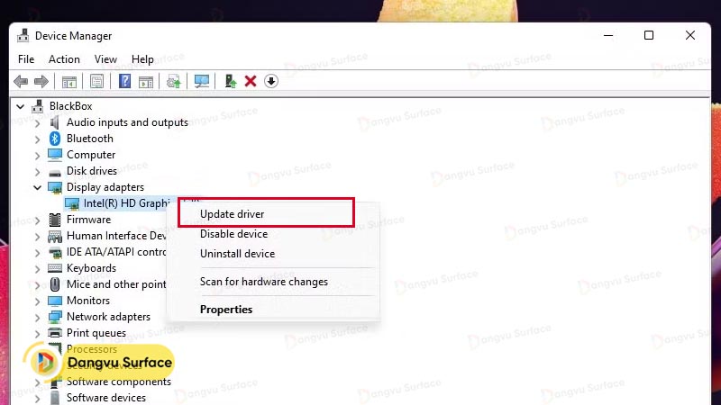 Cập Nhật Trình Điều Khiển