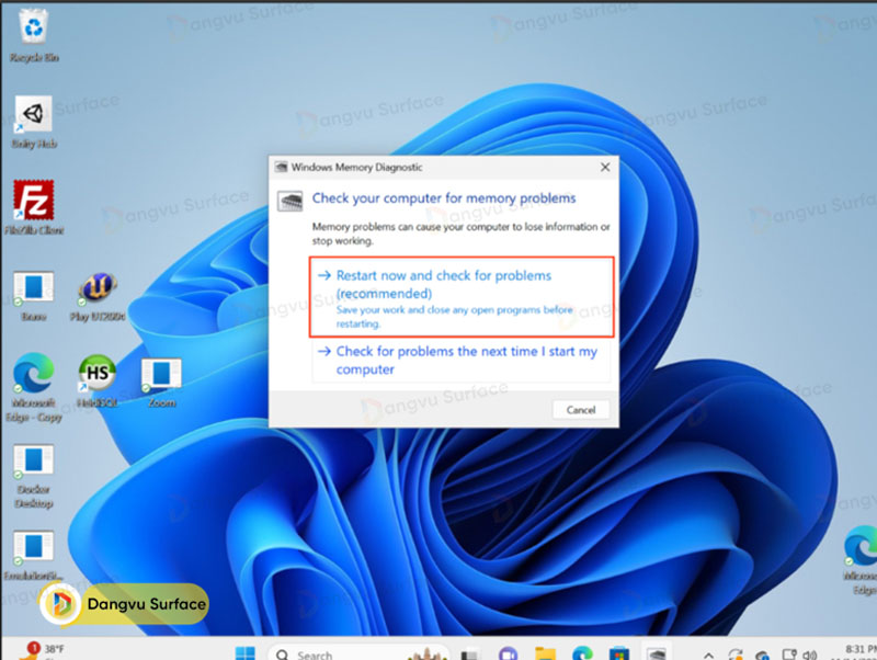 Hướng dẫn về cách sử dụng Công cụ chẩn đoán bộ nhớ của Windows