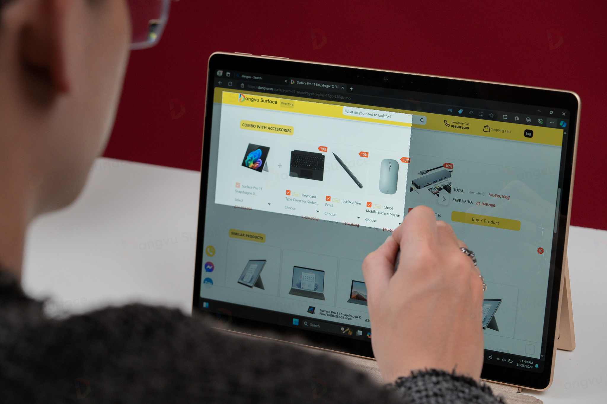 Sử dụng Slim Pen 2 trên Surface Pro 11