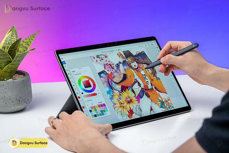 Bút Slim Pen 2 còn có thể tích hợp vẽ tranh như trên giấy