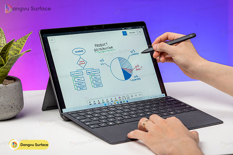 Slim Pen 2 sở hữu độ nghiêng giúp tạo bóng, độ nhạy vô cùng ấn tượng