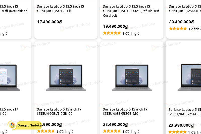 Giá bán Surface Laptop 5 tại Đăng Vũ