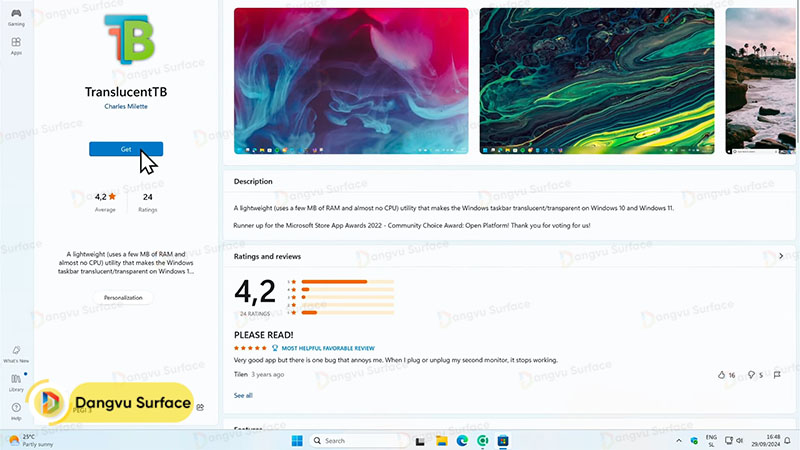 Cách tạo thanh Taskbar trong suốt trên Windows 11 bằng TranslucentTB