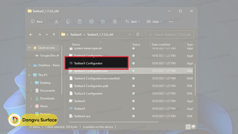 Cách làm trong suốt thanh Taskbar trên Windows 11 bằng TaskbarX