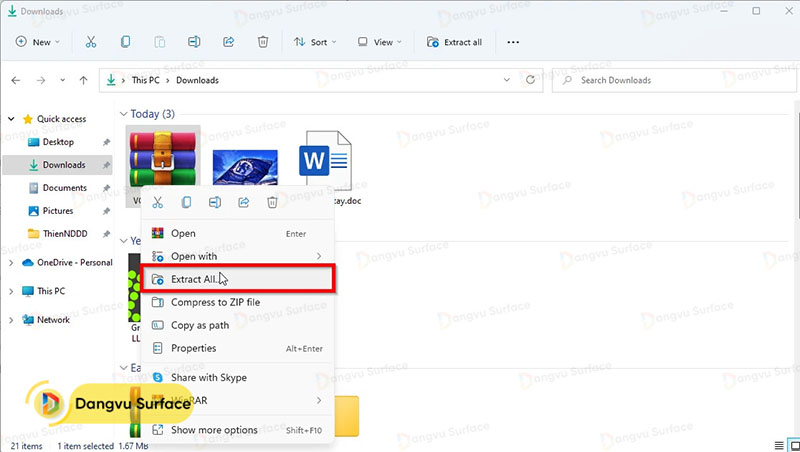 Cách giải nén tệp Zip