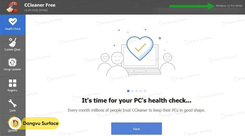 Sử dụng công cụ CCleaner