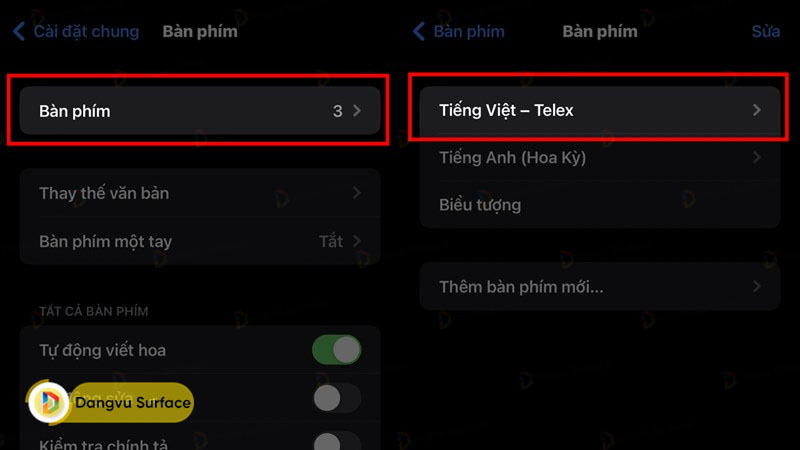 Cài đặt lại ngôn ngữ trên bàn phím