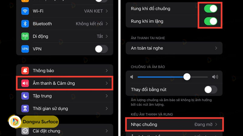 Kiểm tra cài đặt rung trên iPhone