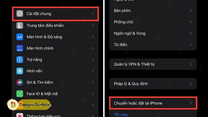 Tiến hành khôi phục cài đặt gốc