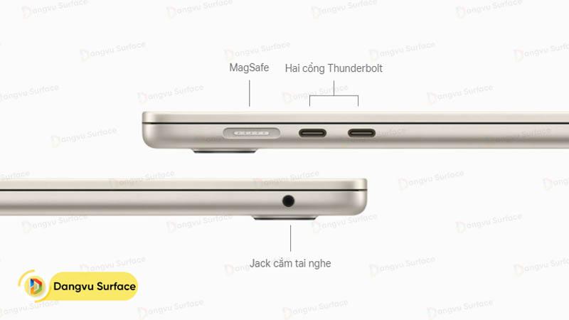 Cổng kết nối trên Macbook Air M3