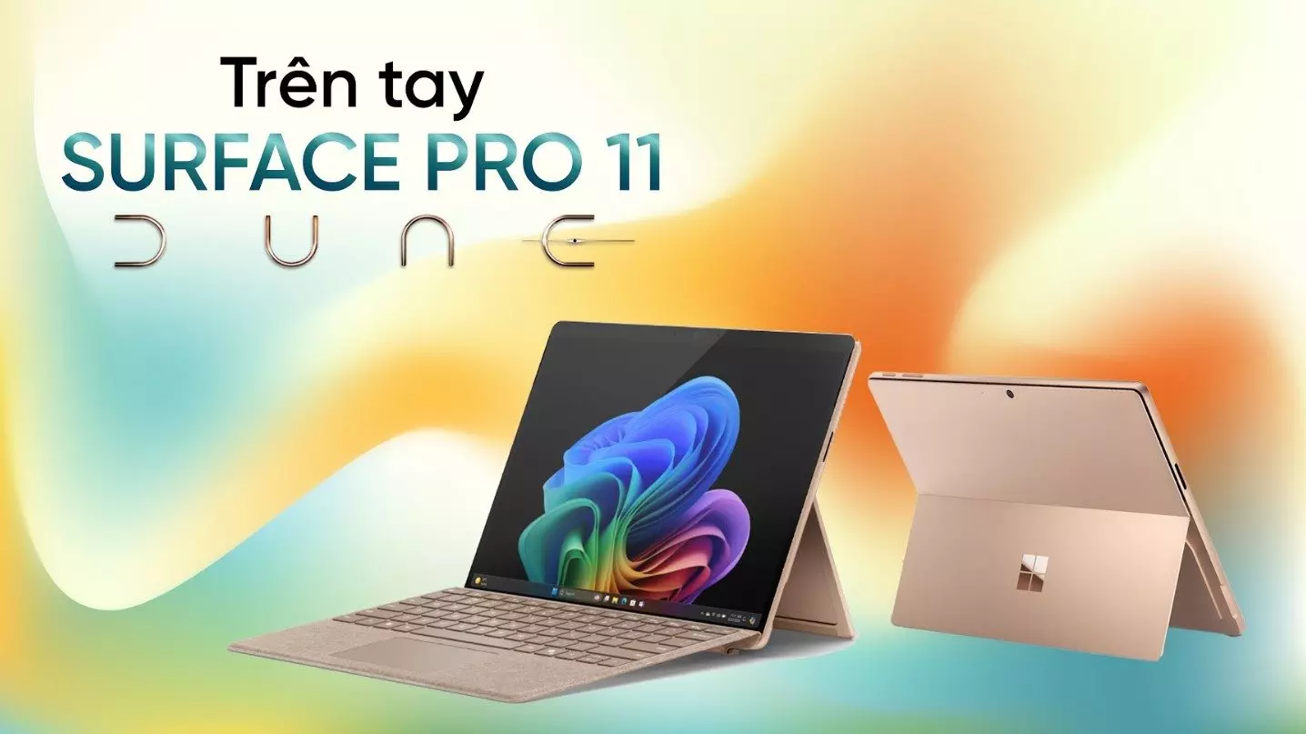 Trên tay Surface Pro 11 Dune: Vàng cát cá tính