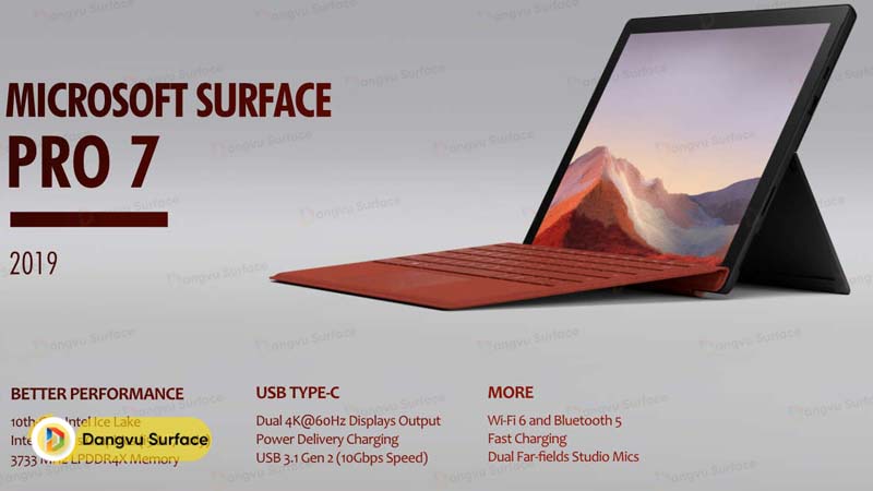 Surface Pro 7 vẫn sử dụng chip Intel