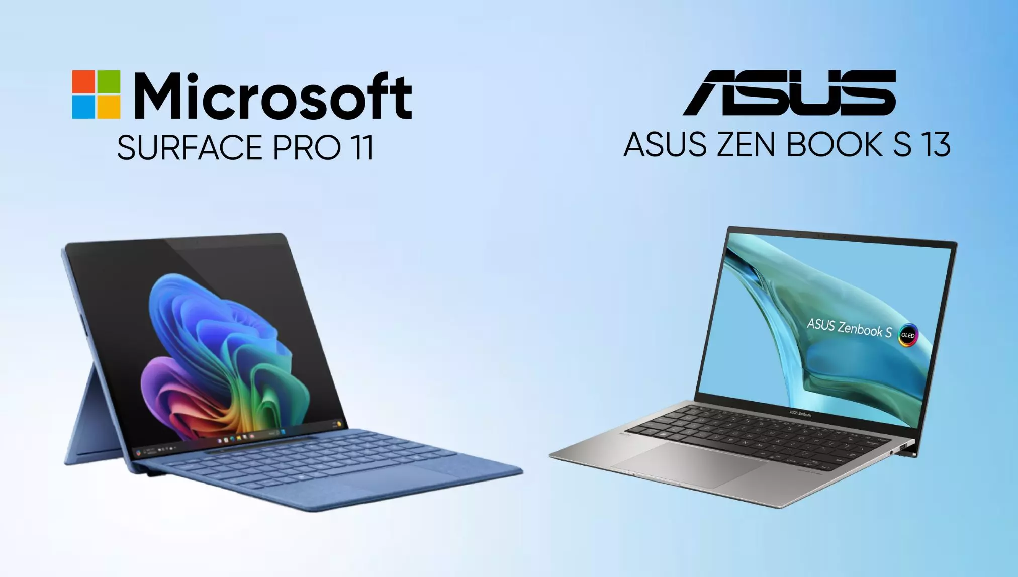 Asus ZenBook S 13 OLED vs Surface Pro 11 OLED: Đều đáng mua