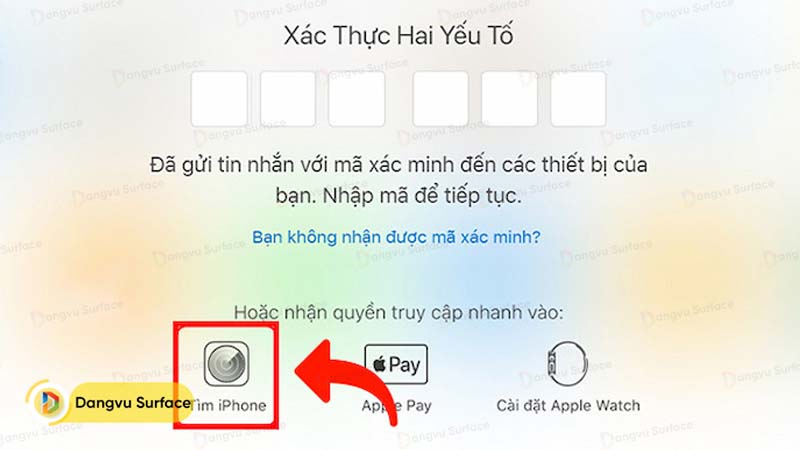 Truy cập mục “Find My iPhone” để sử dụng tính năng.