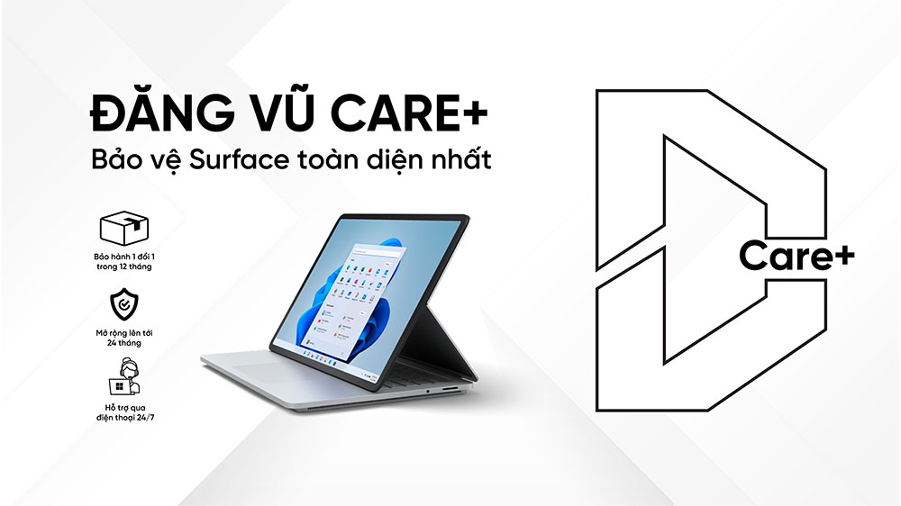 Điều kiện quan trọng nhất của gói Care+ chính là chỉ dành riêng cho các khách hàng mua máy Surface tại Đăng Vũ 