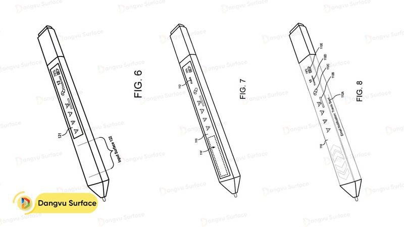 Bản vẽ về bút chứa màn hình Surface Pen