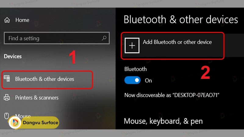 Add Bluetooth or other device