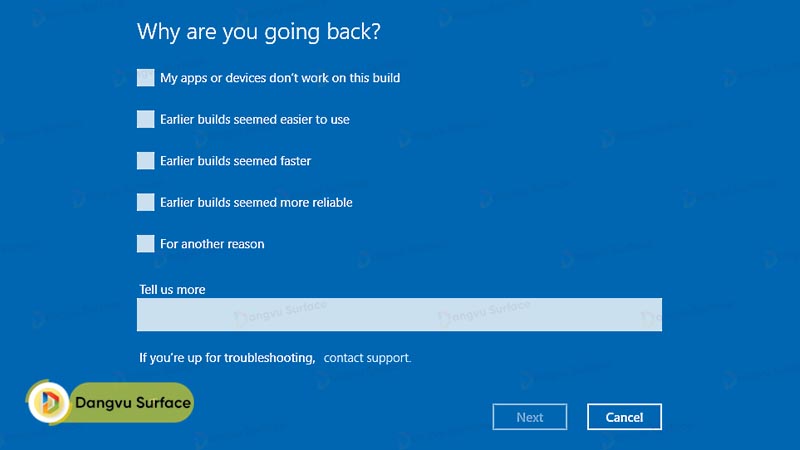 Cách back về Windows 10 phiên bản cũ 