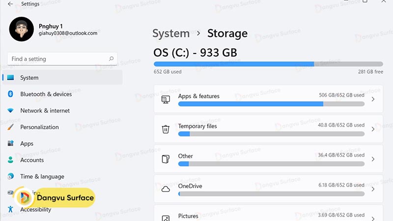 Giao diện Storage mang lại cho người dùng nhiều thứ mới mẻ