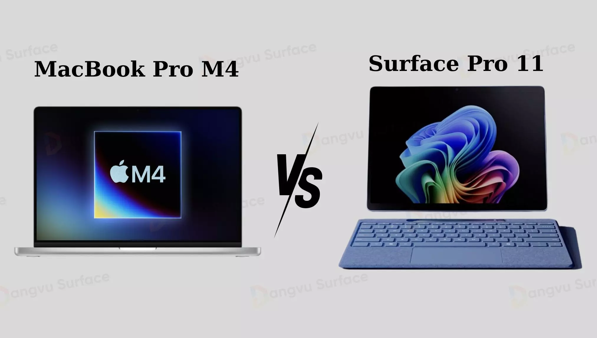 MacBook Pro M4 vs Surface Pro 11: ARM tốt nhất giữa 2 nền tảng