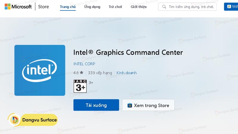 Tải và cài đặt Intel Graphics Command Center