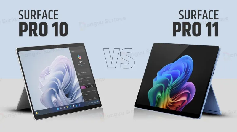 Surface Pro 10 và Surface Pro 11 đều tiếp tục duy trì phong cách 2-in-1 đặc trưng của dòng Surface Pro