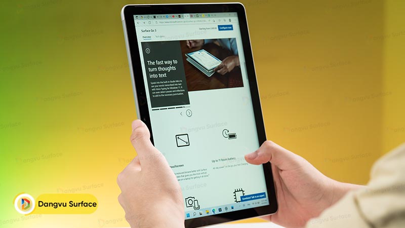 Sử dụng như tablet để lướt web, xem film giải trí