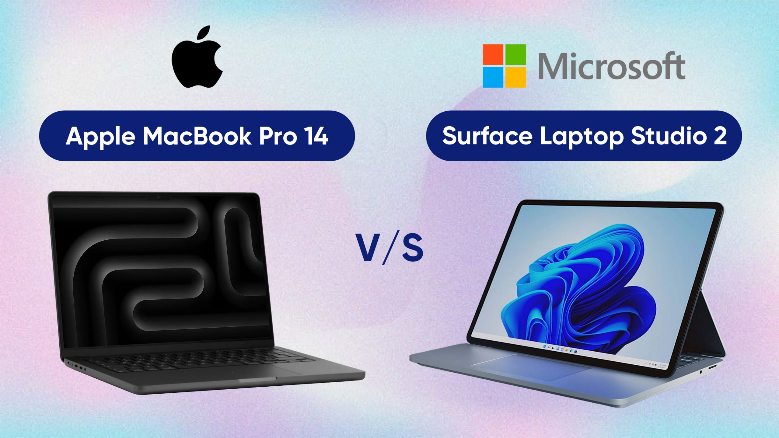 Apple MacBook Pro 14 M4 Pro 2024 vs Surface Laptop Studio 2