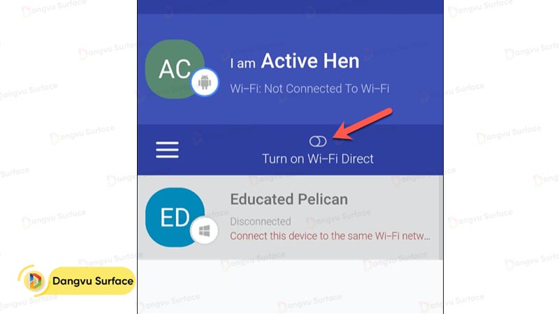 Bật Wifi - Direct trên điện thoại