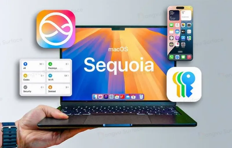 MacBook Pro 14 inch M4 Pro sử dụng HĐH macOS Sequoia