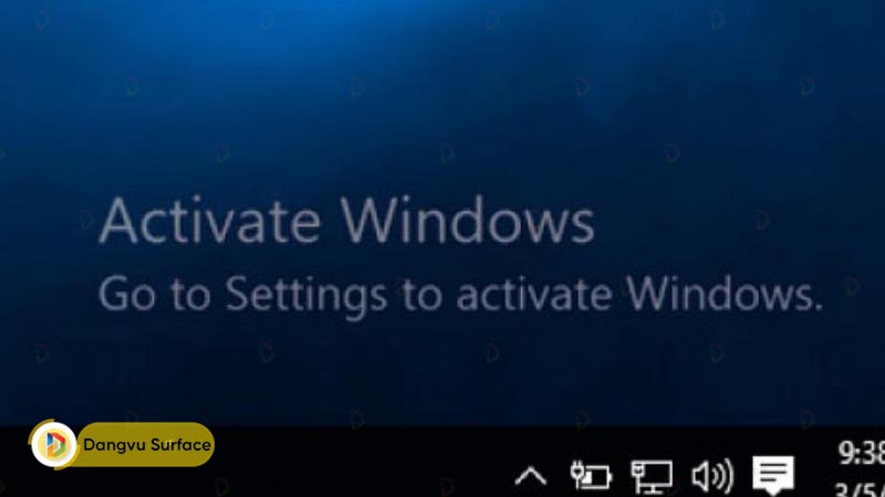 Máy tính cần được active Windows bản quyền