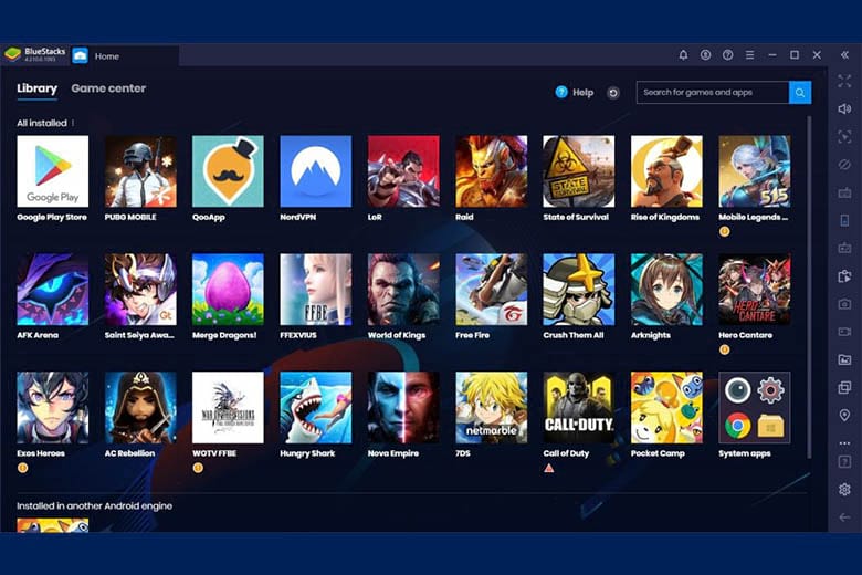 Phần mềm giả lập BlueStacks giúp bạn có thể cài đặt và chơi tất cả loại game yêu thích