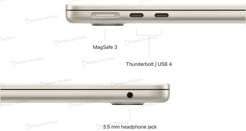 Cổng kết nối trên Macbook Air 4