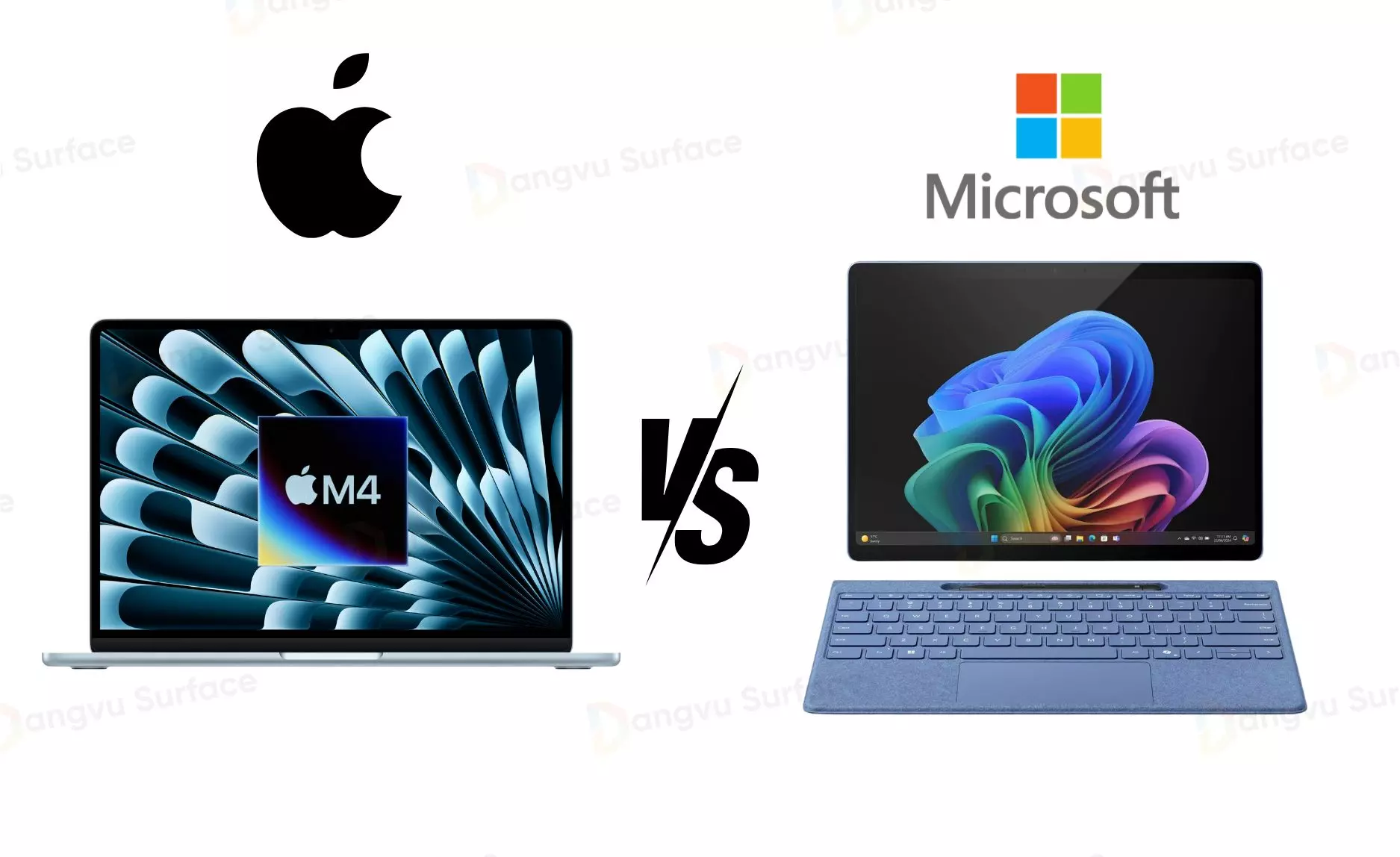 So sánh Surface Pro 11 vs MacBook Air M4 13.6 inch: Laptop đáng mua mua nhất?