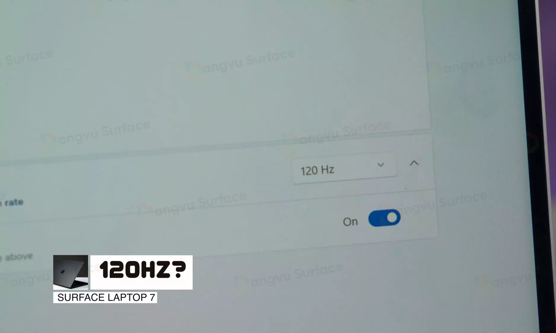 Tần số quét tối đa 120Hz, có thể điều chỉnh tùy theo nhu cầu sử dụng