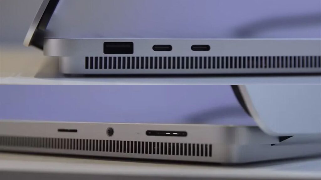 Cổng kết nối trên chiếc Surface Laptop Studio 2