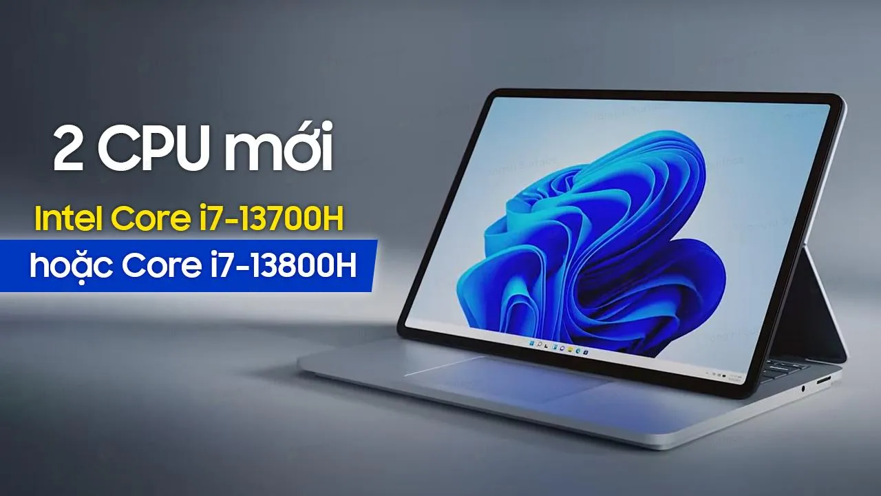 Surface Laptop Studio 2 được hãng Microsoft sử dụng bộ vi xử lý Intel Core Gen 13th