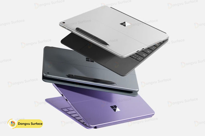 Surface Pro có 3 màu tùy chọn là Bạch Kim, Xanh Ngọc và Tím