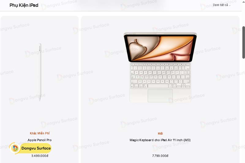 Giá phụ kiện cho iPad Pro khá đắt