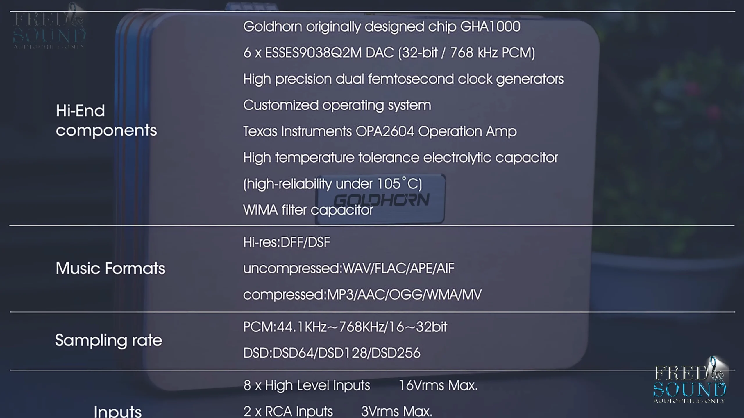 thông số Goldhorn P2 Pro DSP7