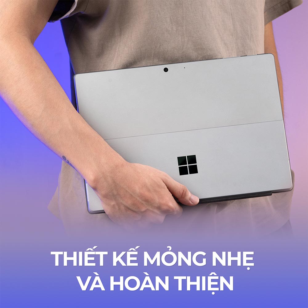 Surface Pro 7 Plus có thiết kế mỏng nhẹ và hoàn thiện