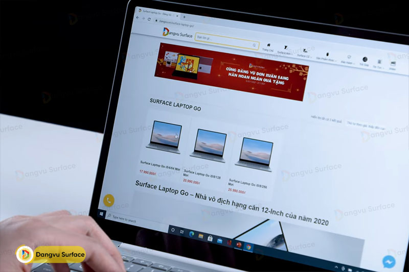 Vì có chất lượng màn hình vừa đủ nên thời lượng pin của Surface Laptop Go có thể lên tới 13 tiếng.